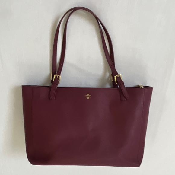 TORY BURCH Large York Tote Burgundy - Picture 1 of 15